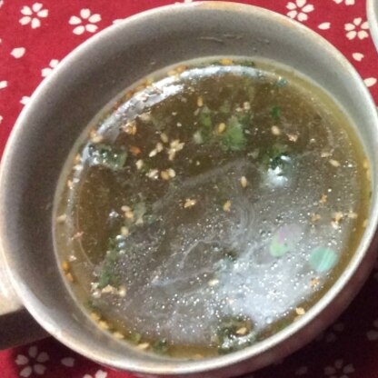 とても美味しいヘルシーなもずくのスープができました。
